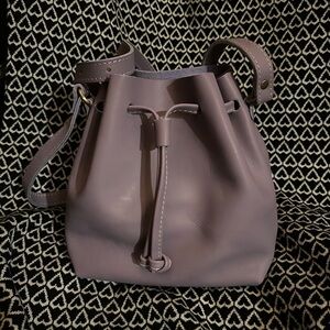 Portland Leather Small Bucket Bag, Lavender, New